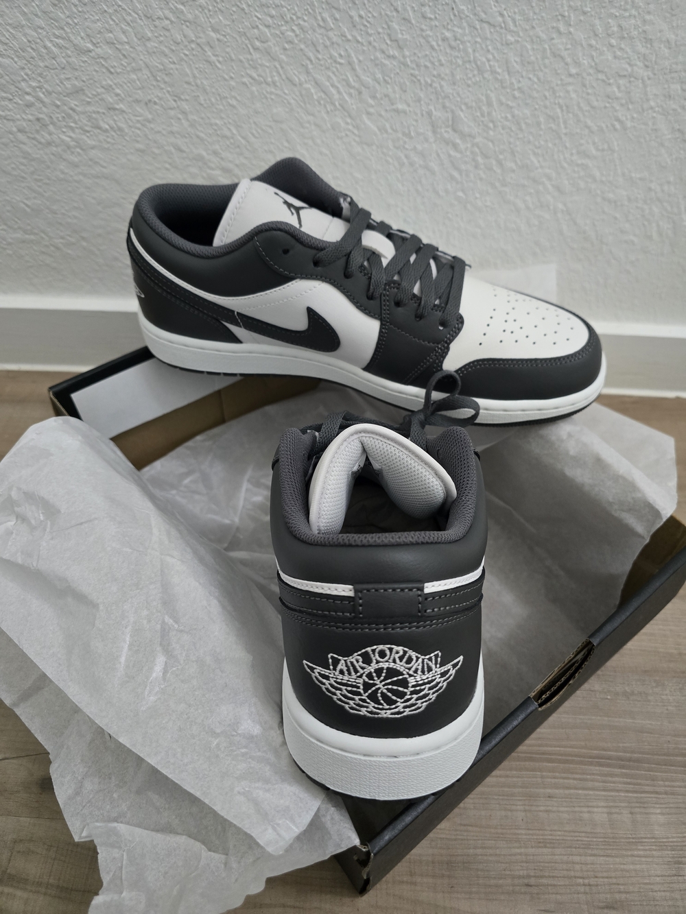 Nike Air Jordan 1 Men's Low-Top Sneakers in Black and White....